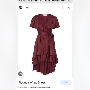 Zimmerman Flounce Wrap dress worn once